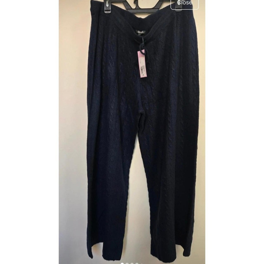 Wild Fable Navy Blue Cable Knit Wide Leg Lounge Pants 2X NWT